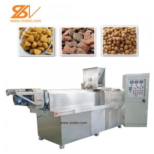 China SLG65 Pet Food Extruder Making Machine , Pet Extruder Machine 38CrMoAlA Screw Material supplier