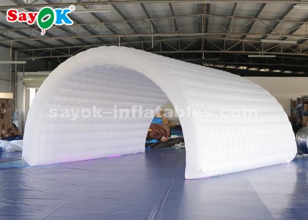 Air Tent Camping 6*3*3m White Inflatable Tunnel Tent Durable Oxford Cloth For