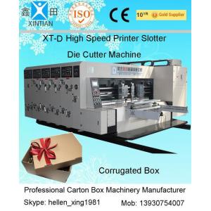 China Double Side Automatic Flexo Printer Slotter Die-Cutter Stacker Machine supplier
