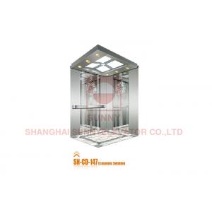 China Stainless Steel Home Passenger Elevator Cabin With Mirror Etching Design supplier