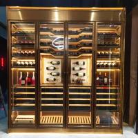 China 304 Stainless Steel Wine Cabinet With Refrigeration Perfect Color Wine Shelf on sale