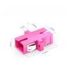 OM4 Rose Pink Fiber Optic Adapter , SC Simplex Adapter For FTTH / CATV Internet