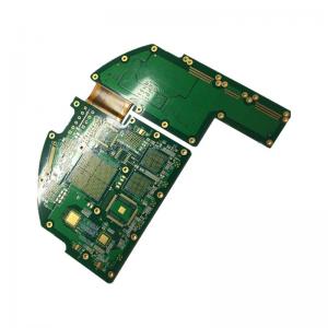 White Silkscreen High Speed PCB with Gloss Green Solder Mask / Gold Surface Finishing