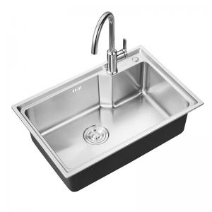 Brushed Stainless Steel Kitchen Sink Double Bowl 680x450x227mm