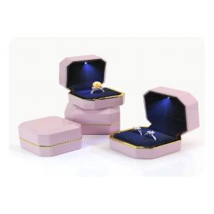 China Wedding Engagement Single Ring Earring Jewelry Box  With LED Light supplier
