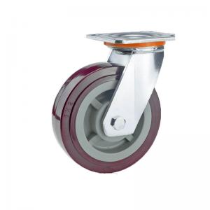 China 103mm/128mm/155mm Installation Height Industrial Caster with Ball Bearing Steel Core supplier