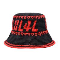 China Hand woven Bucket hat leisure summer sun shading beach straw hat on sale