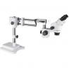 Double Arm Boom Stand Stereo Zoom Microscope With 235MM Long Travel Range