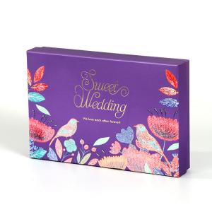Caixa de presente de papel dura da multi cor com tampas, caixas de presente decorativas do casamento