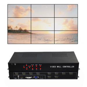 FCC CE Rohs 1 IN 9 OUT Video Matrix 3x3 TV Video Wall Controller With 9 Screens