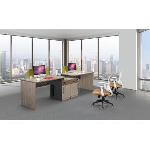 China Melamine Office Furniture Partition System , Wooden Workstation Desk Waterproof supplier