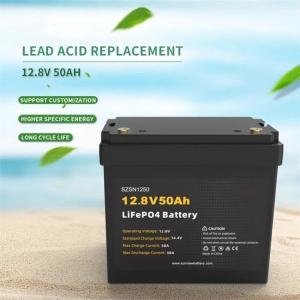 Deep Cycle Lead Acid Replacement Battery LiFePo4 12V 50AH Energy Storage Battery