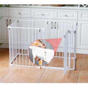 China Multiscene White Foldable Baby Playpen Extendable With Automatic Lock wholesale
