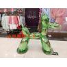 customize size hotel mall decoration dog statue with metal color as decoration