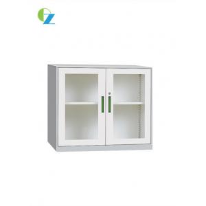 Small 2 Swing Door Steel Office Cupboard File Document Storage Display Cabinet