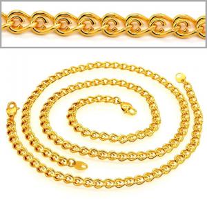 China Korean chain Men & woman Trendy Jewelry Gift Wholesale 18K Real Gold Plated Necklace & Bra supplier