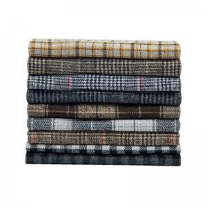 Italian Checked Pattern Wool Fabric for Top Grade Autumn and Winter Suit Trousers