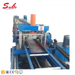 China Adjustable Metal Cable Tray Roll Forming Machine With Wire Electrode Cutting Structure supplier