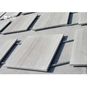 Polished Wood Vein Marble Stone Tile For Interior Wall Cladding Customized Size