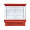 China Customized arc refrigerated display cake showcase upright counter bakery front open chiller wholesale