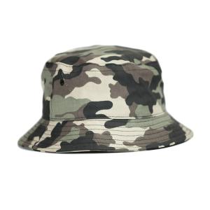 China Round Brim 5 / 6 Panel Custom Bucket Hats / Camo Jungle Bucket Caps supplier