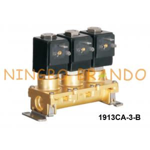 China 1/8'' 1/4'' Multi Way 3 Group Brass Solenoid Valve Combination 24VDC 220VAC supplier