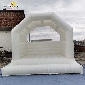 China 4x4m White Inflatable Wedding Bouncer Castle With Ball Pit For Kids supplier