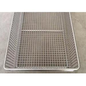 China 304 Rectangle Wire Mesh 1.6mm Stainless Steel Storage Baskets For Kitchen supplier