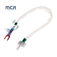 China 72h Automatic Flushing Disposable Closed Suction Catheter With Soft Blue Tip on sale