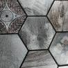 China Carreau de mosaïque en aluminium d'impression à jet d'encre de couleur blanche de type hexagone de feuille de l'Europe pour la décoration de mur wholesale