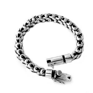 China Chunky 925 Sterling Silver Dragon Link Chain Men Bracelet (058041) supplier