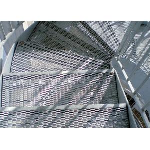2500MM W Steel Expanded Ribbed Mesh Grating Used For Stair Treads And Landings