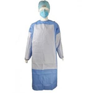 Surgeon Disposable Surgical Gown , Lab Blue Plastic Isolation Gowns PP PE Material