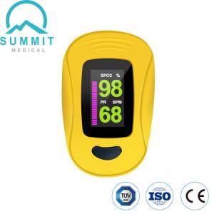 Medical Grade Handheld Pulse Oximeter , CE Yellow Fingertip Pulse Oximeter