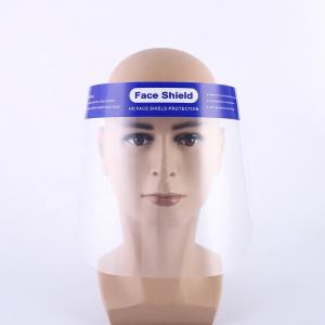Full Size Clear Plastic Face Shield High Light Transmittance Strong Elastic Rope