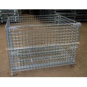 China Wire Mesh Foldable Storage Cage1200 X 800mm Material Handling Equipment supplier