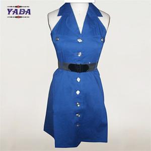 Modern neck print fashion t-shirt dress designer tight dresses for cotton sleeveless corporate