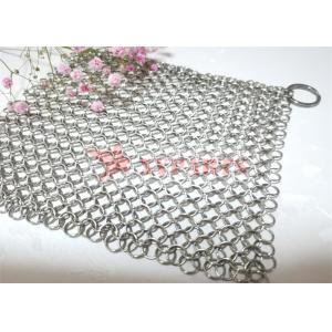 Food Grade Chain Mail Cast Iron Skillet Cleaner Woven With 1.2mmx10mm Rings