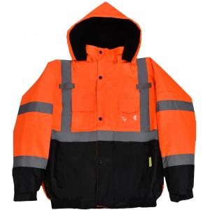ANSI EN20471 Hi Vis Waterproof Jacket Wet Weather Gear 300D Oxford