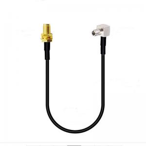 China SMA Antenna Cable Assembly Patch Lead TS9 Right Angle To SMA Female Connector supplier