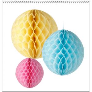 Party Decoration colorfull Tissue Paper Honeycomb Balls,Diamonds Peach,Bauble