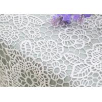 China Wedding Dresses Water Soluble Lace Fabric With Chemical Polyester Floral Lace on sale