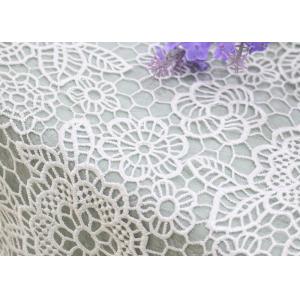 Wedding Dresses Water Soluble Lace Fabric With Chemical Polyester Floral Lace