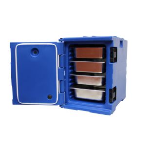 China Door To Door Shipment Insulated Front Loading Food Pan Carriers With Ice Block wholesale