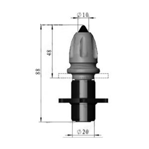 China RK1-PT Concrete Road Milling Bits On 100HP 300HP Milling Machines wholesale
