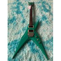 China 6 Strings Guitar 39 Inch V Shape Electric Guitar Neck Through Active Guitar Mahogany Wood Body Matte Pink Green Black Re on sale