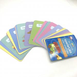 China Customized Double Sided Children Educational Flash Cards With Shrink Wrapped supplier