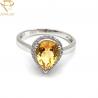 China Diamond Wedding 24K Personalized Silver Ring wholesale