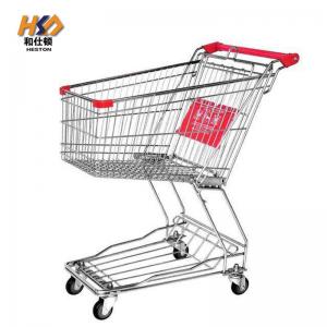 China 100l Metal Trolley Shopping Carts Powder Coating For Supermarket supplier