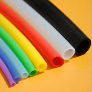 China Red Soft Flexible Silicone Rubber Tube 1-7mm Yellow supplier
